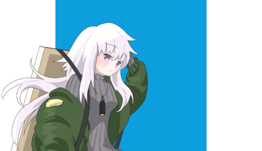 キャンバスを持っている少女